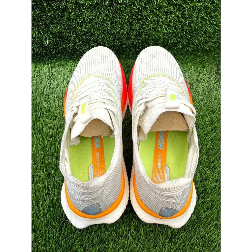 Hoka One One Cielo X1 1147910-FSTC Athletic Sneaker Unisex M9.5/W10.5 White Knit